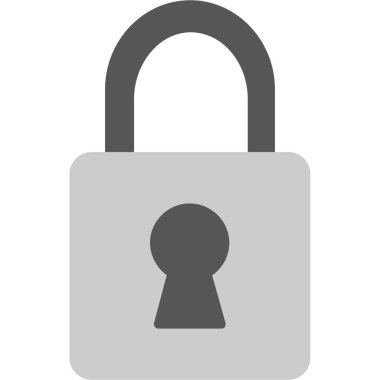 Kilit. Web simgesi basit illüstrasyon
