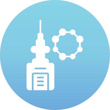 Aşı. Web simgesi basit illüstrasyon