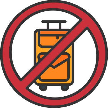 bagaj işareti vektör illüstrasyonu