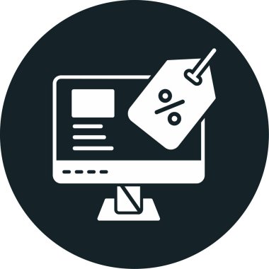 Seo ve pazarlama ikonunun vektör illüstrasyonu. Web için düzenlenebilir ve pazarlanabilir hisse simgesi.