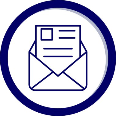 E-posta. Web simgesi basit illüstrasyon