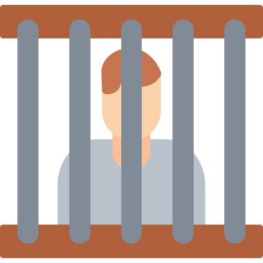 Hapishane hapishane ikonu düz stil