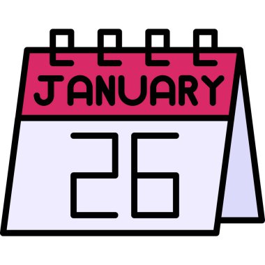 12 Ocak ikonlu takvim