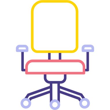 Sandalye. Web simgesi basit illüstrasyon