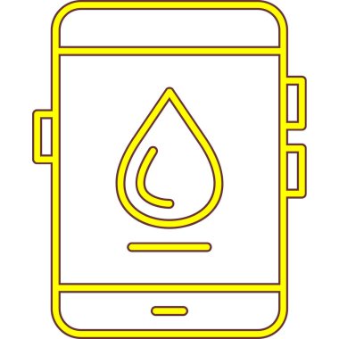 Su damlası simgesi olan akıllı telefon