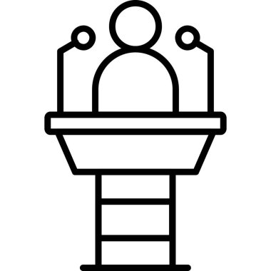 Bir bina simgesinin vektör illüstrasyonu