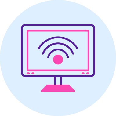 - İnternet. Web simgesi basit illüstrasyon