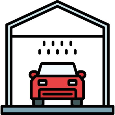 araba garajı vektör simgesi