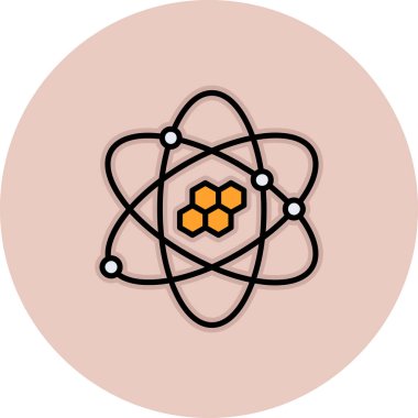 atom vektörü simgesi modern basit illüstrasyon