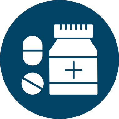 Tıbbi haplar vektör simgesi değiştirilebilir vuruş