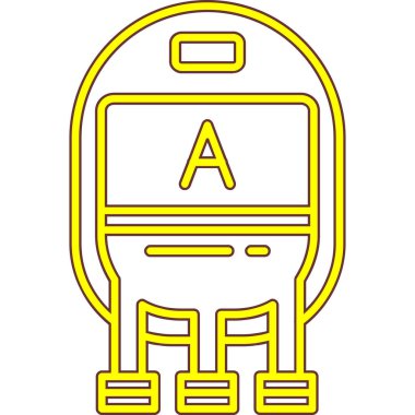 Bir bus simgesinin vektör illüstrasyonu