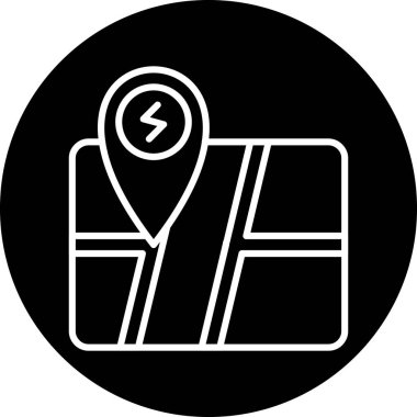 Bir yol simgesinin vektör illüstrasyonu