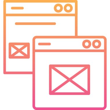 Tarayıcı web sayfası simgesi - taslak biçimi