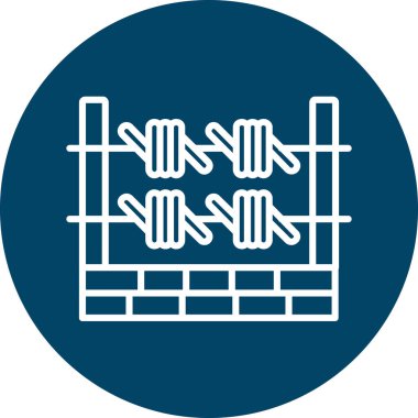 vektör çizim çit satırı simgesi