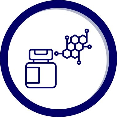 kimyasal şişesi kutsal kişilerin resmi, vektör çizim