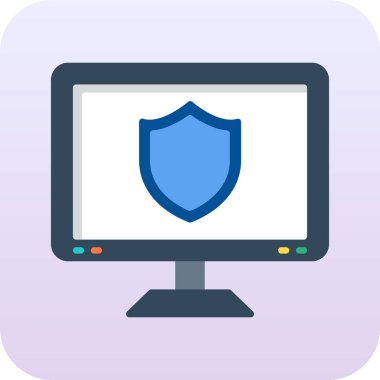 Bilgisayar. Web simgesi basit illüstrasyon