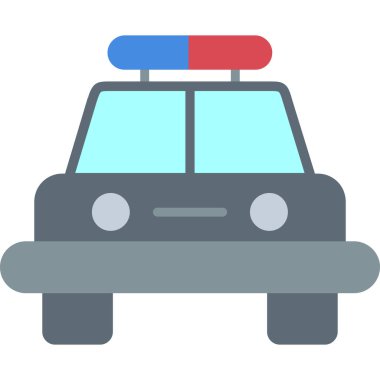 araba düz simgesi, vektör, illüstrasyon