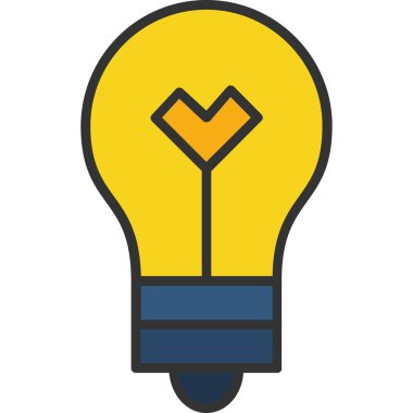 ampul yaratıcı ışık simgesi - taslak biçimi