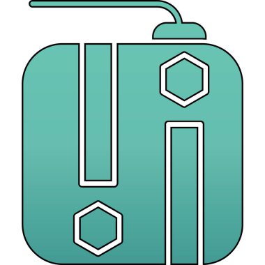 Bir gaz simgesinin vektör illüstrasyonu