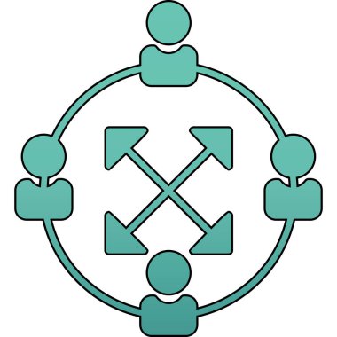 İş stratejisi simgesi. Ana strateji vektör simgeleri. renk düz izole