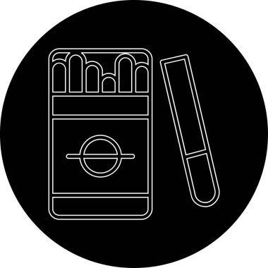 sigara ikonu. Web için sigara içilen vektör simgelerinin basit gösterimi