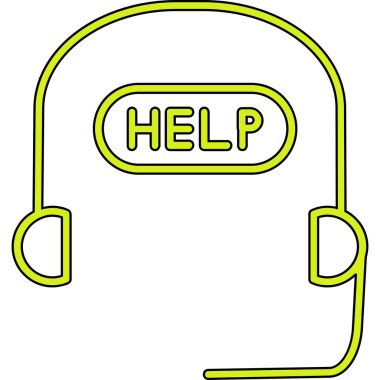 yardım simgesi, vektör illüstrasyonu