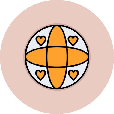 Aşk simgesi vektör illüstrasyonu