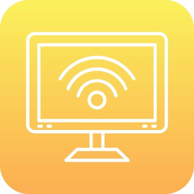 Dizüstü bilgisayar simgesi vektör çizimi