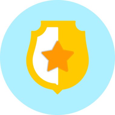 Kalkan. Web simgesi basit illüstrasyon