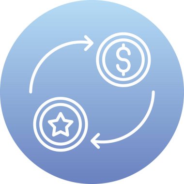 Dolar parası. Web simgesi basit illüstrasyon