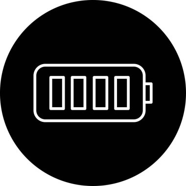 basit biçim izole edilmiş arkaplan vektör illüstrasyonunda pil şarj simgesi