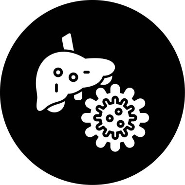 Basit vektör simgesi, virüsün çizimi