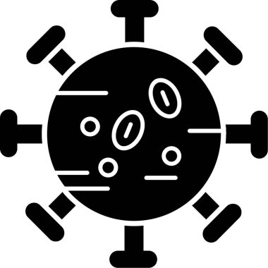 Coronavirus covid 19 virüs simgesi katı biçimde