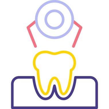 Diş bakımı modern simgesi, vektör illüstrasyonu