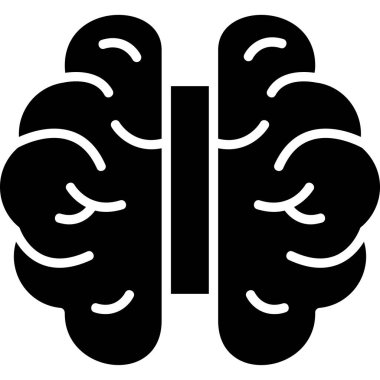 Beyin. Web simgesi basit illüstrasyon