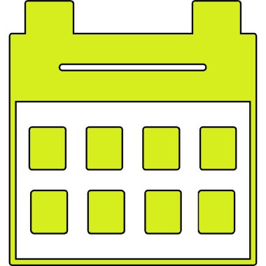 Takvim simgesi vektör illüstrasyonu