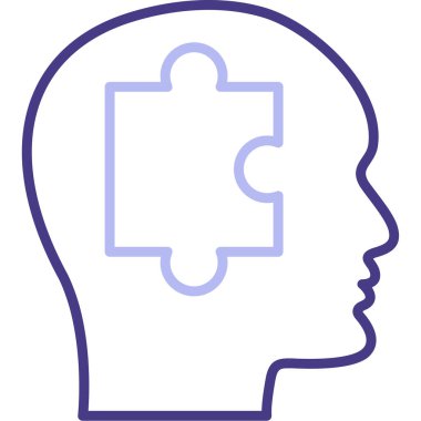 İnsan zihin ikonu. Beyaz arkaplanda izole edilmiş web tasarımı için insan zihin vektör simgesi ana hatları