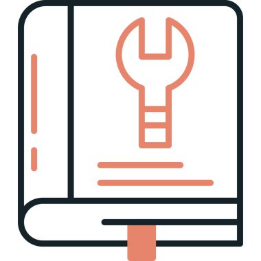 Bilgisayar tamir ikonu. Web için donanım vektör simgelerinin özet çizimi