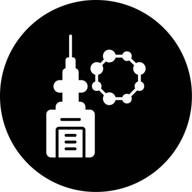 Aşı şırınga ikonu vektör çizimi