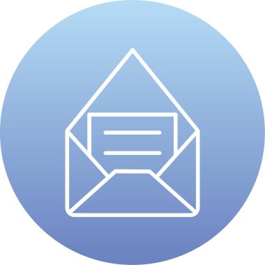 Mektup. Web simgesi basit illüstrasyon