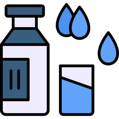 Su şişesi. Basit simge