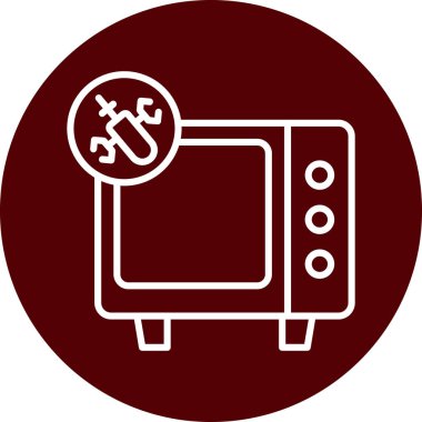 Eşsiz TV Vektörü Glyph Simgesi