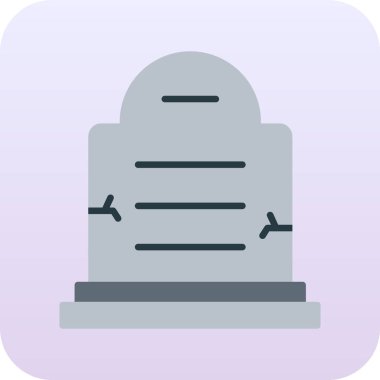 mezar taşı simgesi, vektör illüstrasyonu