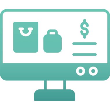 bilgisayar vektör simgesi modern basit tasarım illüstrasyonu