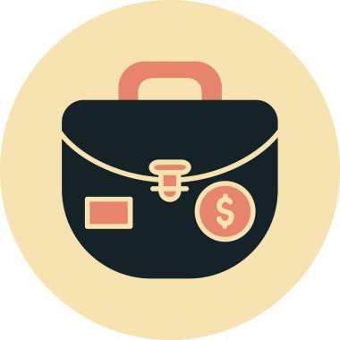 Çanta. Web simgesi basit illüstrasyon