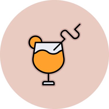 Kokteyl İç Web simgesi Basit vektör illüstrasyonu