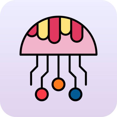 Mantar simgesi, vektör illüstrasyonu