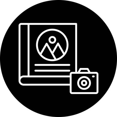 Modern bir kamera simgesinin vektör illüstrasyonu