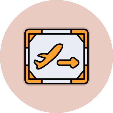 Bir düzlem simgesinin vektör çizimi