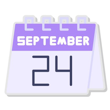 Takvim Eylül 2 0 simgesi, vektör illüstrasyon tasarımı